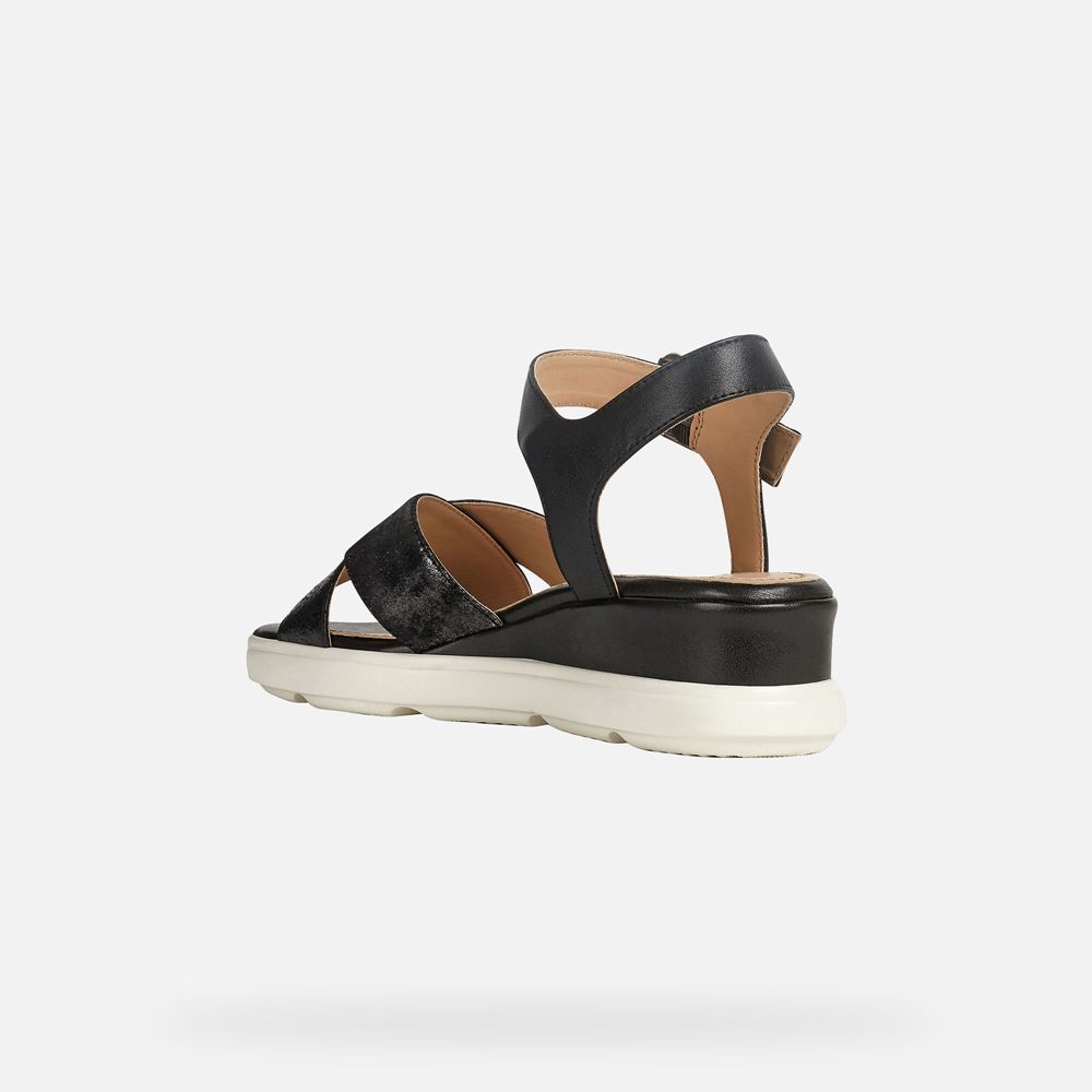 Sandalias Geox Senhora Pretas - Pisa - VUKEW0864